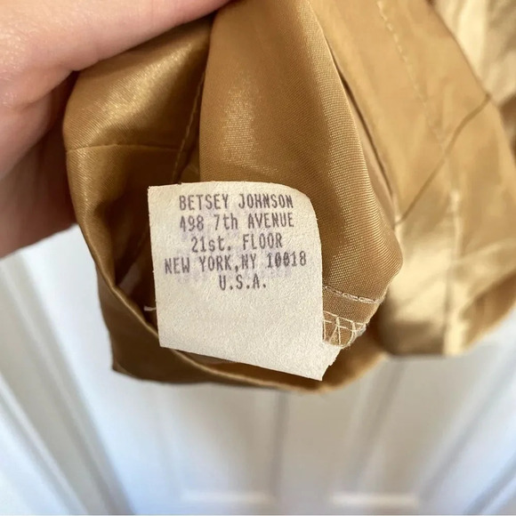 Vintage BETSEY JOHNSON Gold Satin Slip Size Medium 90s - Picture 5 of 6
